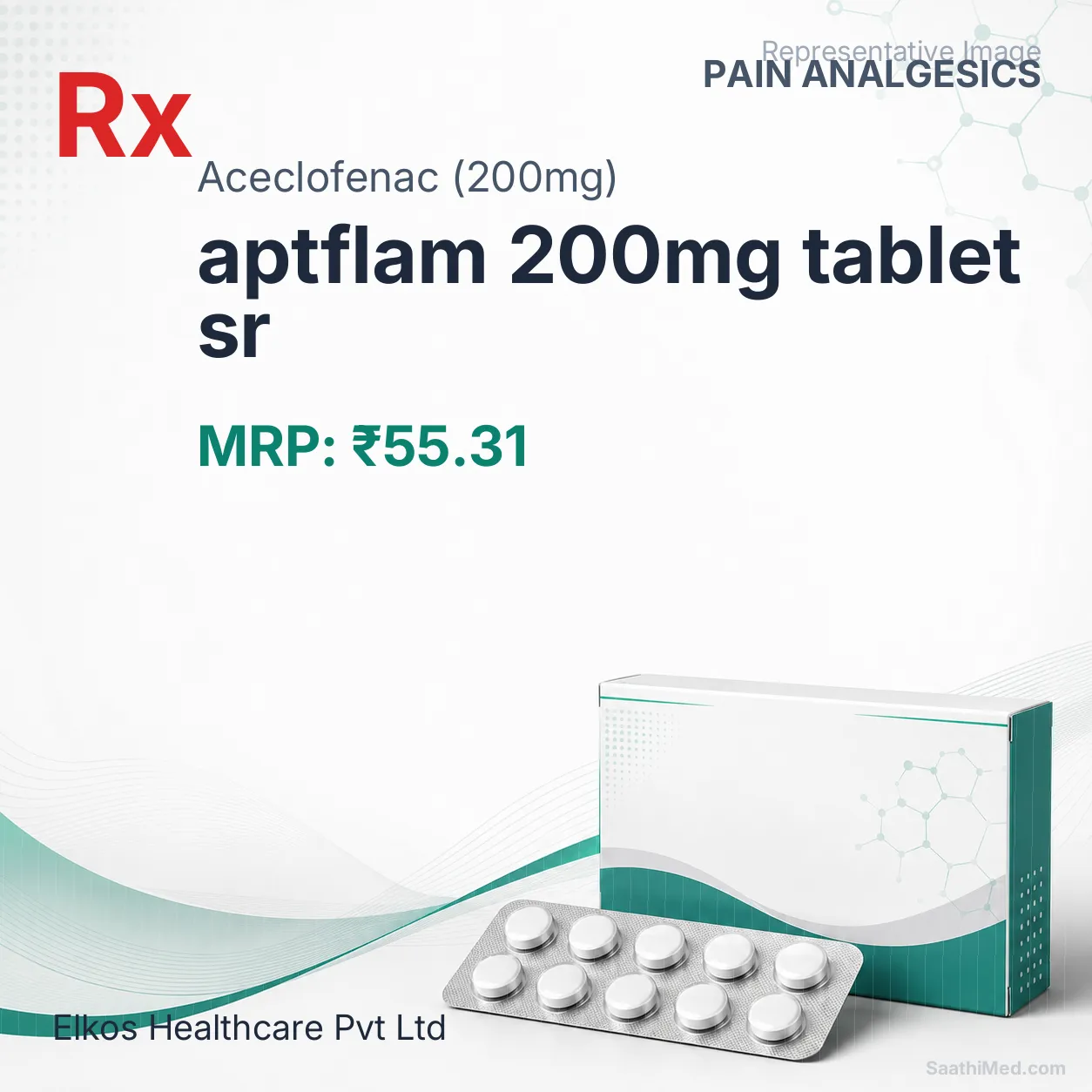 aptflam 200mg tablet sr Allopathy (Aceclofenac (200mg)) - Uses in Hindi, Side Effects, Substitutes & Price in India