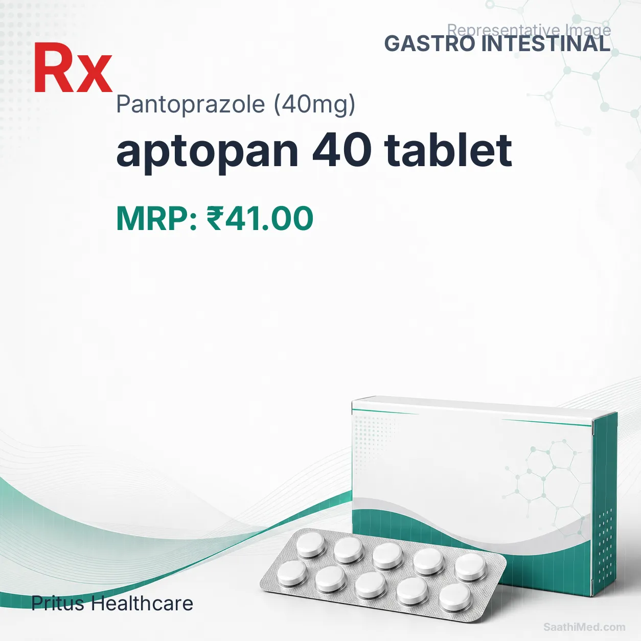 aptopan 40 tablet Allopathy (Pantoprazole (40mg)) - Uses in Hindi, Side Effects, Substitutes & Price in India