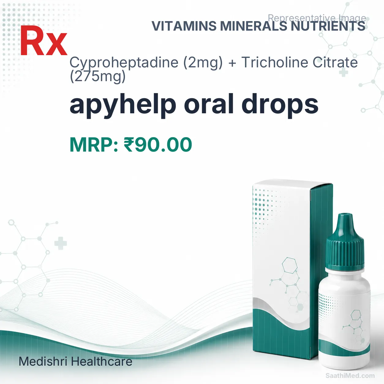 apyhelp oral drops Allopathy (Cyproheptadine (2mg)) - Uses in Hindi, Side Effects, Substitutes & Price in India