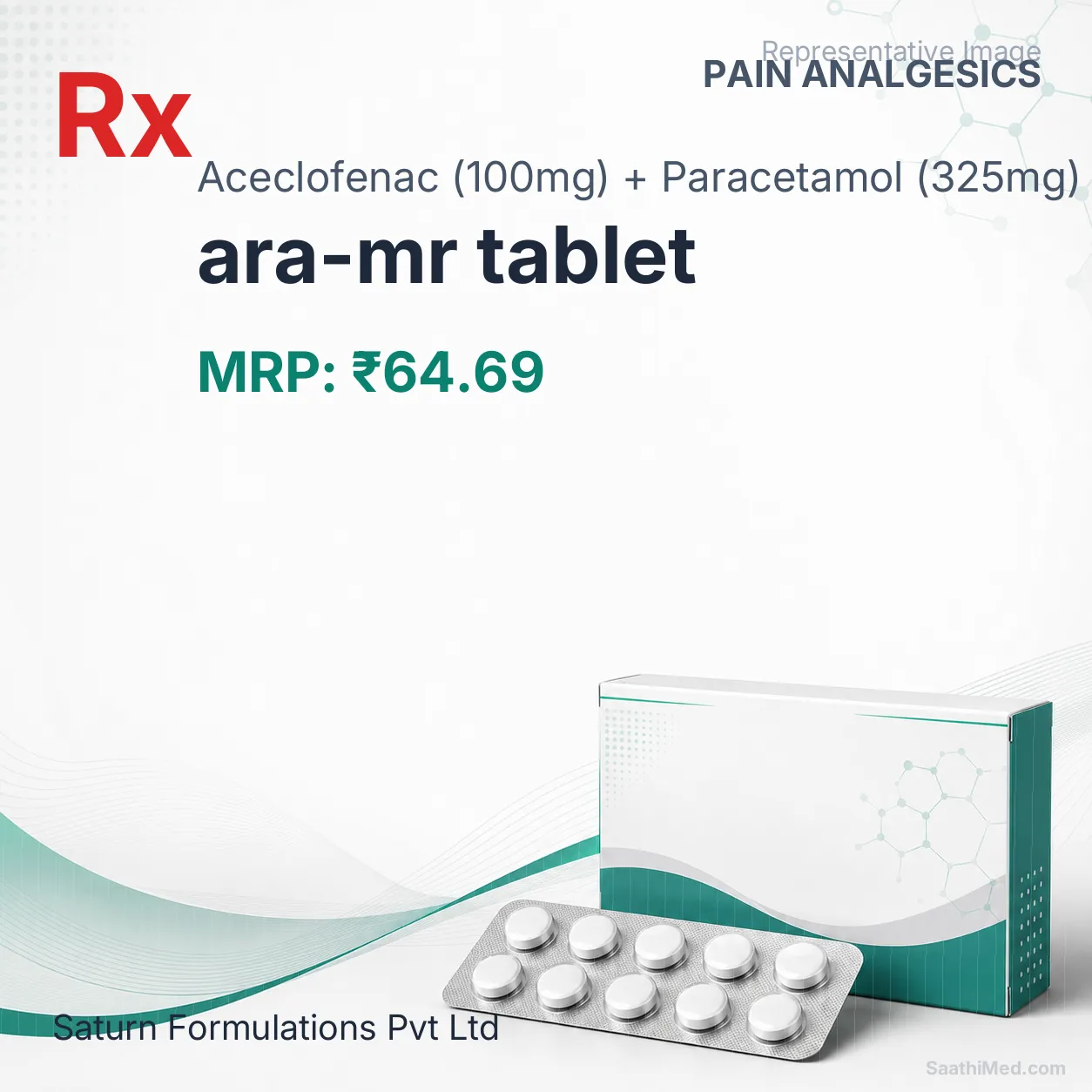 ara-mr tablet Allopathy (Aceclofenac (100mg)) - Uses in Hindi, Side Effects, Substitutes & Price in India