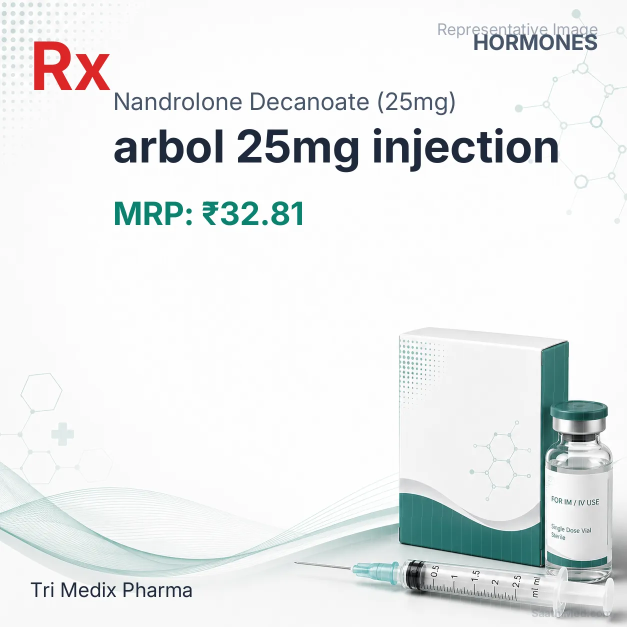 arbol 25mg injection Allopathy (Nandrolone Decanoate (25mg)) - Uses in Hindi, Side Effects, Substitutes & Price in India