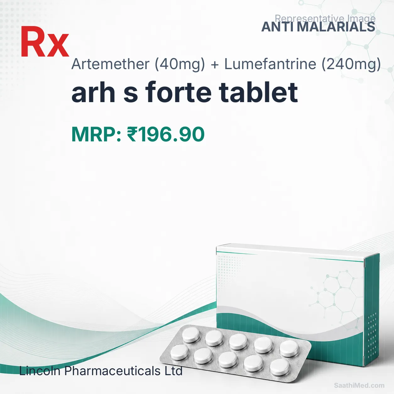 arh s forte tablet Allopathy (Artemether (40mg)) - Uses in Hindi, Side Effects, Substitutes & Price in India