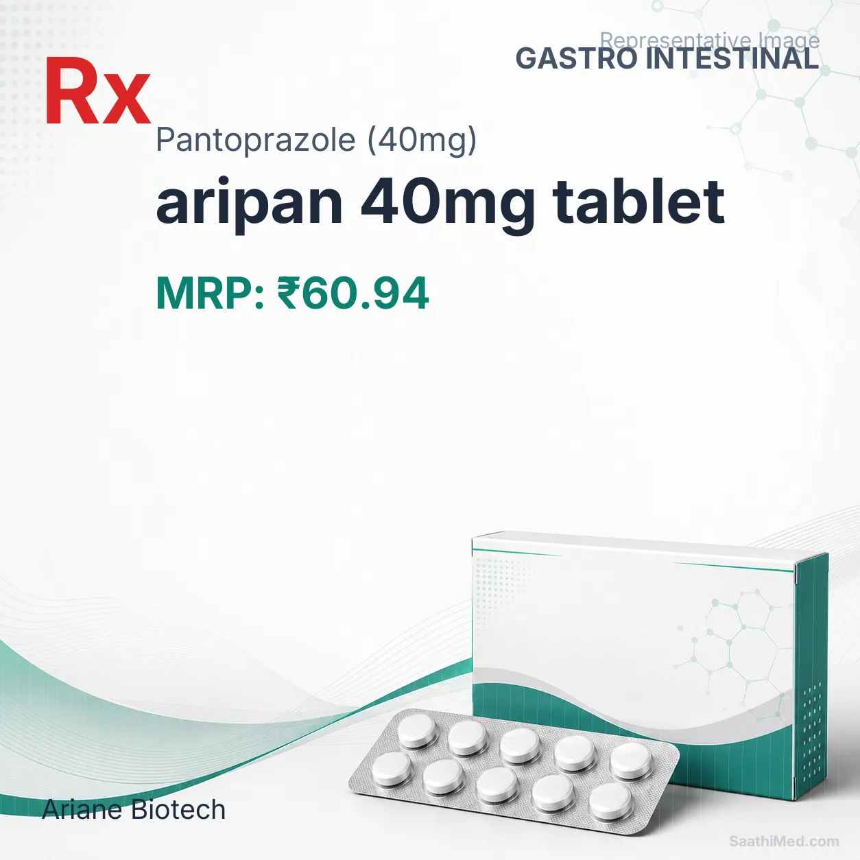 aripan 40mg tablet Allopathy (Pantoprazole (40mg)) - Uses in Hindi, Side Effects, Substitutes & Price in India