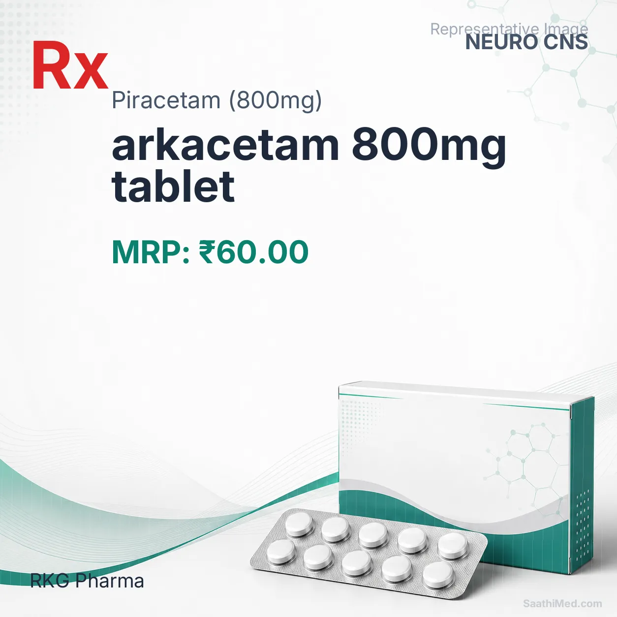 arkacetam 800mg tablet Allopathy (Piracetam (800mg)) - Uses in Hindi, Side Effects, Substitutes & Price in India