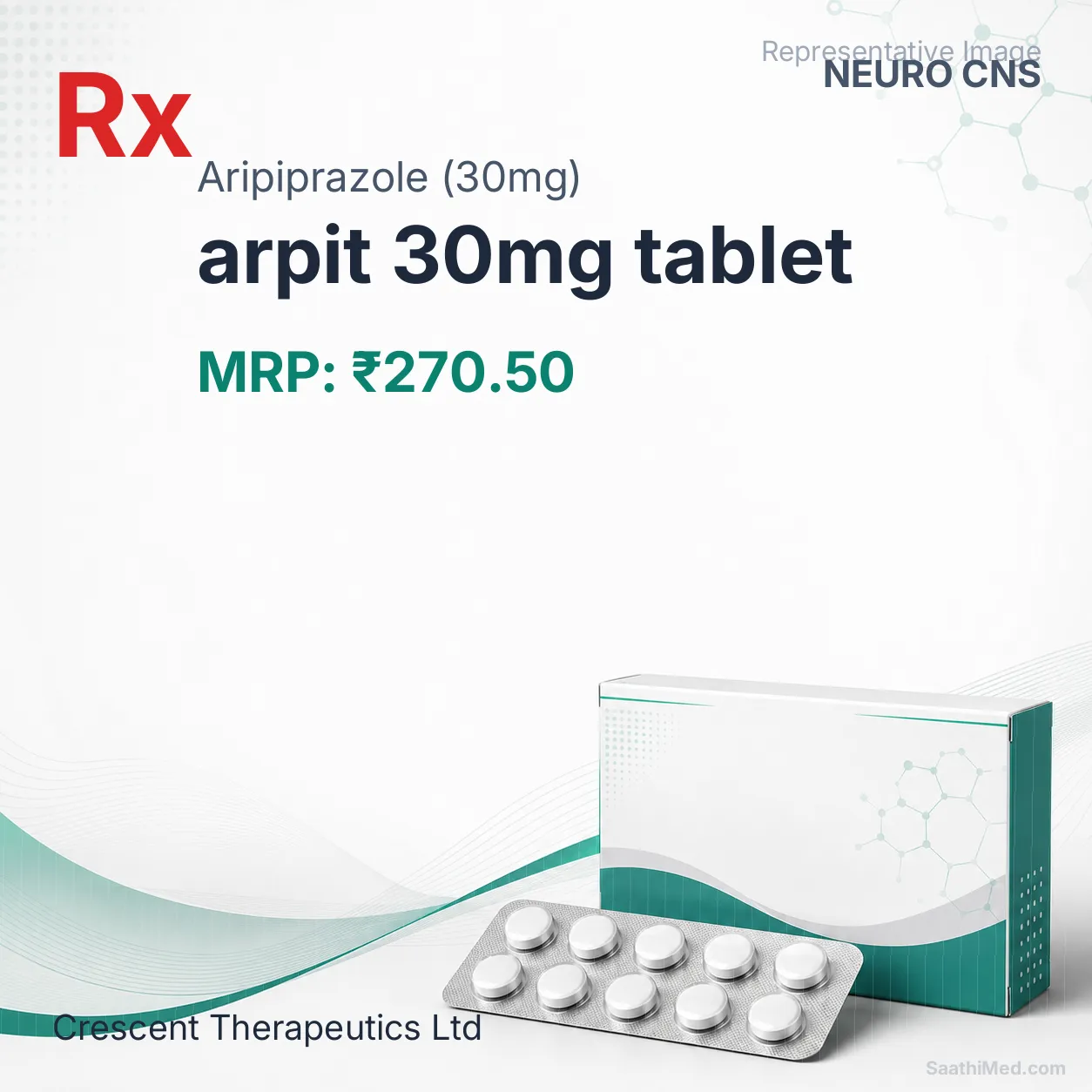 arpit 30mg tablet Allopathy (Aripiprazole (30mg)) - Uses in Hindi, Side Effects, Substitutes & Price in India