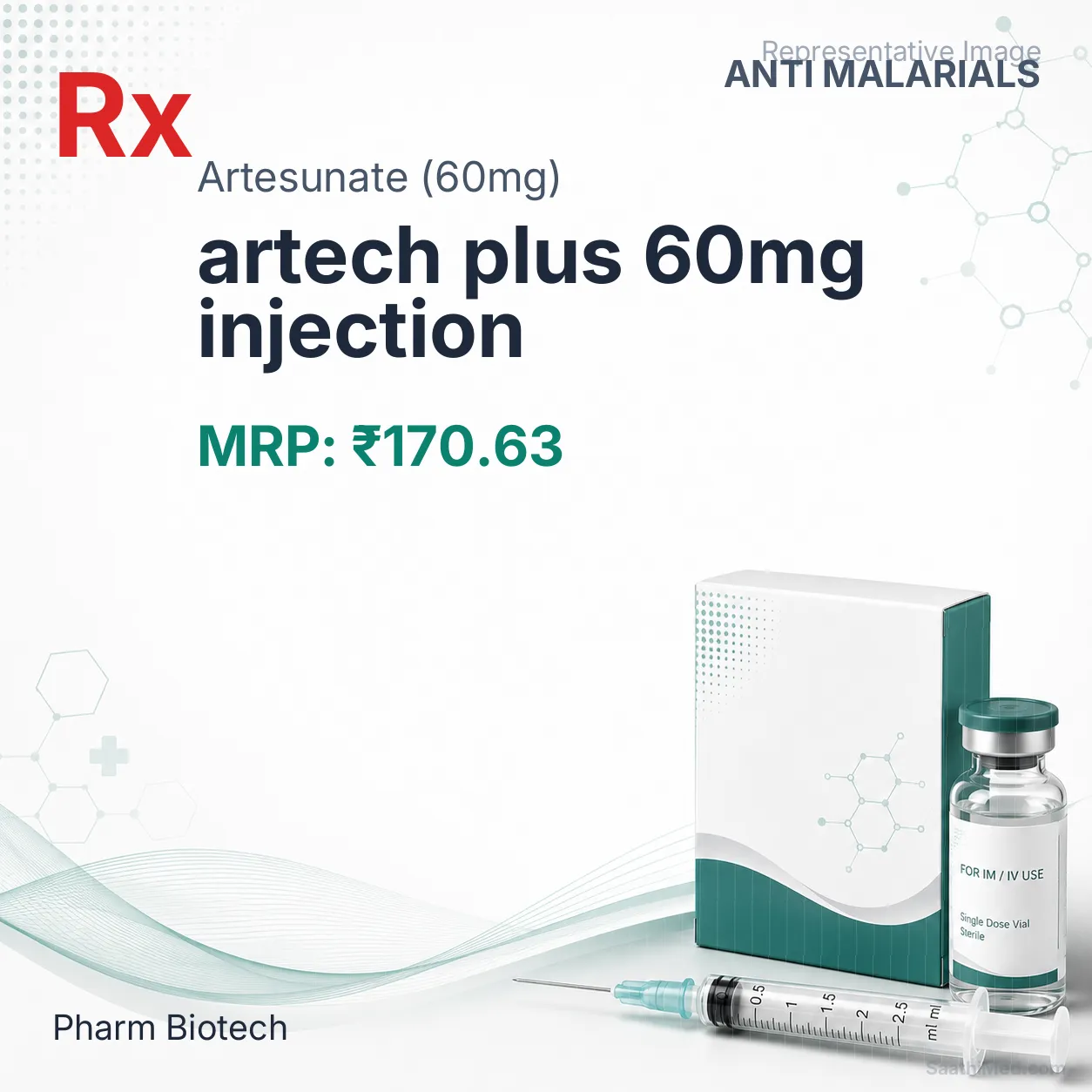 artech plus 60mg injection Allopathy (Artesunate (60mg)) - Uses in Hindi, Side Effects, Substitutes & Price in India