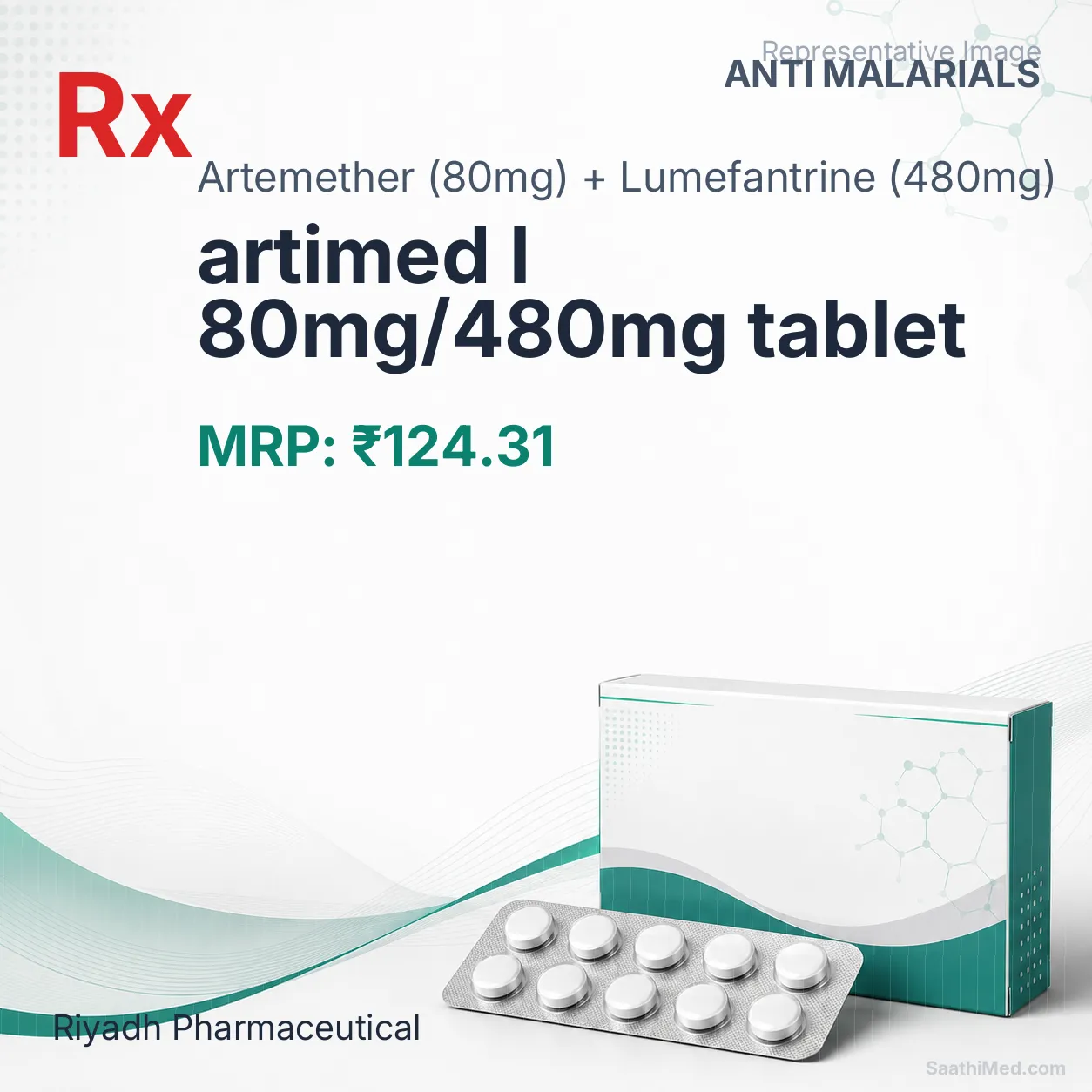 artimed l 80mg/480mg tablet Allopathy (Artemether (80mg)) - Uses in Hindi, Side Effects, Substitutes & Price in India