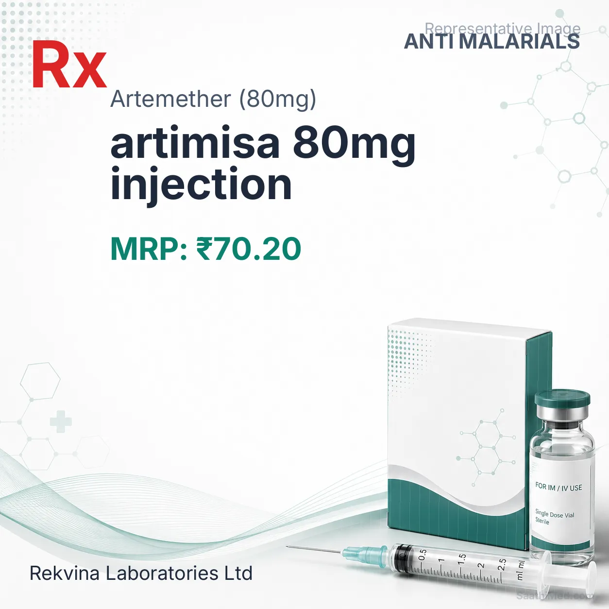 artimisa 80mg injection Allopathy (Artemether (80mg)) - Uses in Hindi, Side Effects, Substitutes & Price in India