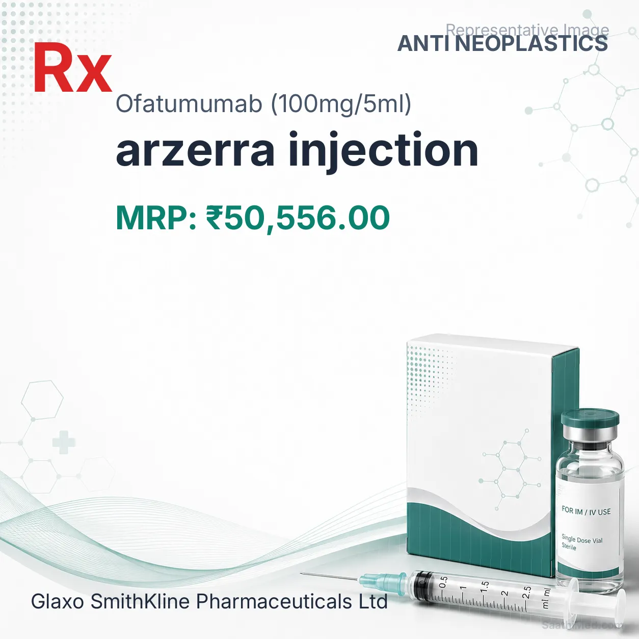 arzerra injection Allopathy (Ofatumumab (100mg/5ml)) - Uses in Hindi, Side Effects, Substitutes & Price in India