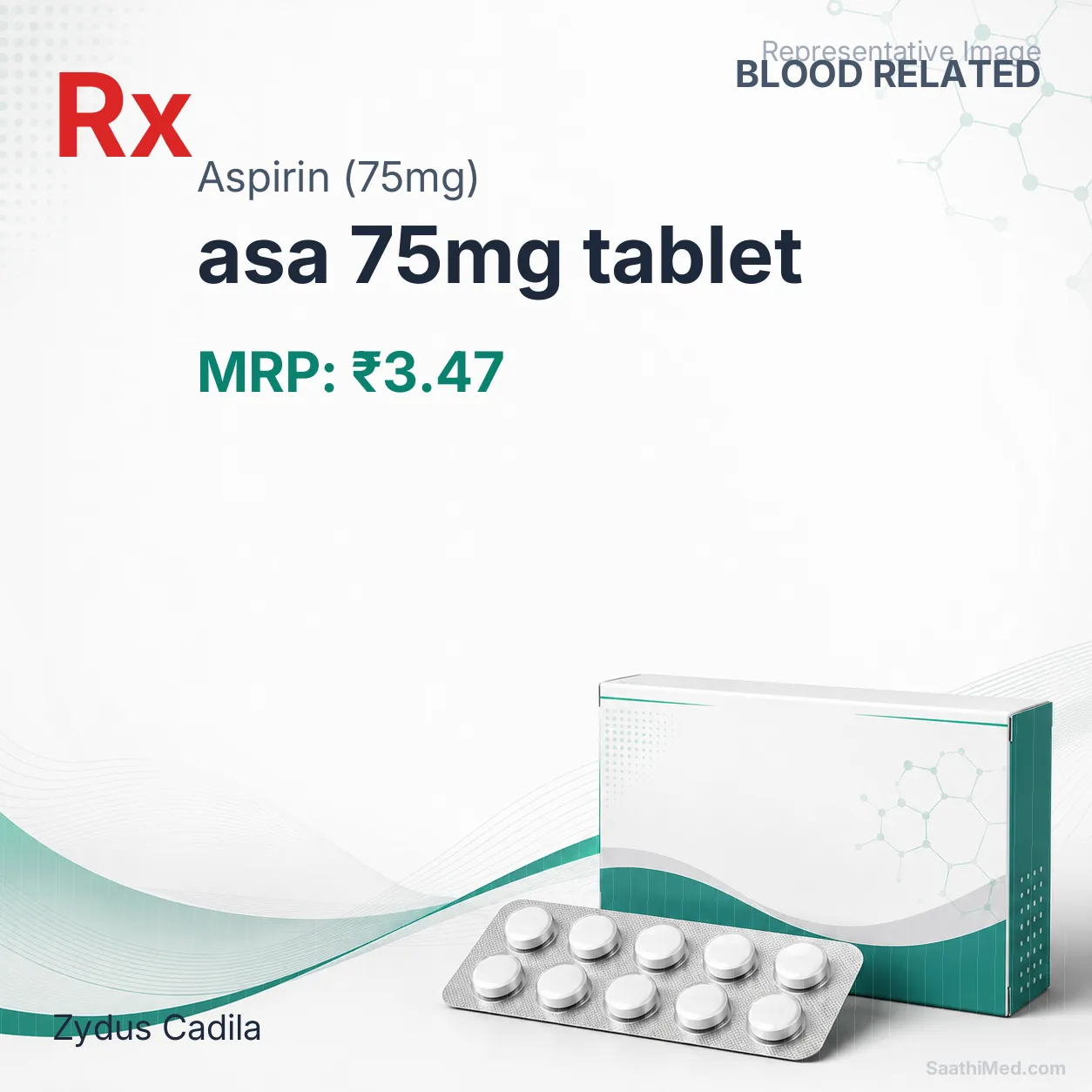 asa 75mg tablet Allopathy (Aspirin (75mg)) - Uses in Hindi, Side Effects, Substitutes & Price in India