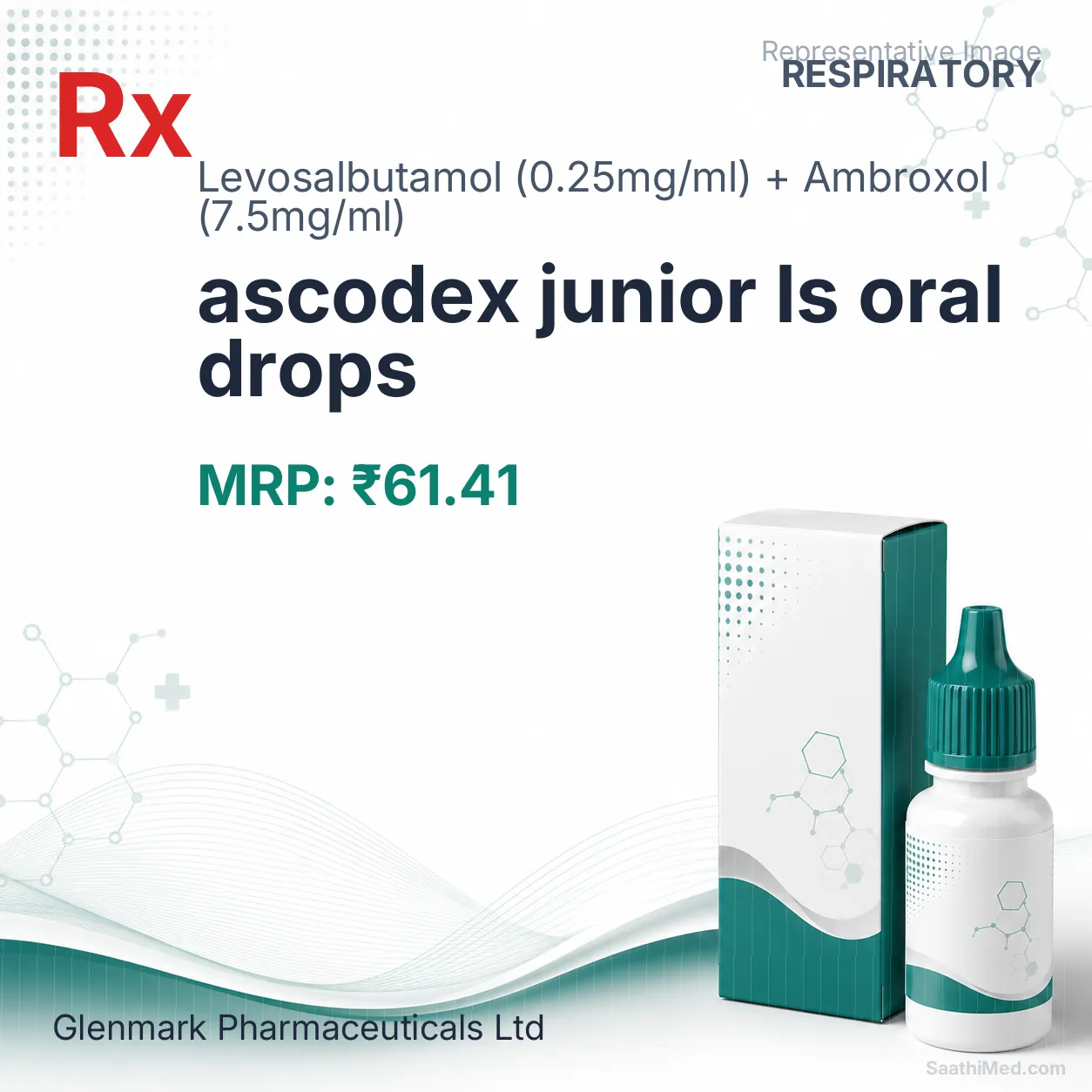 ascodex junior ls oral drops Allopathy (Levosalbutamol (0.25mg/ml)) - Uses in Hindi, Side Effects, Substitutes & Price in India