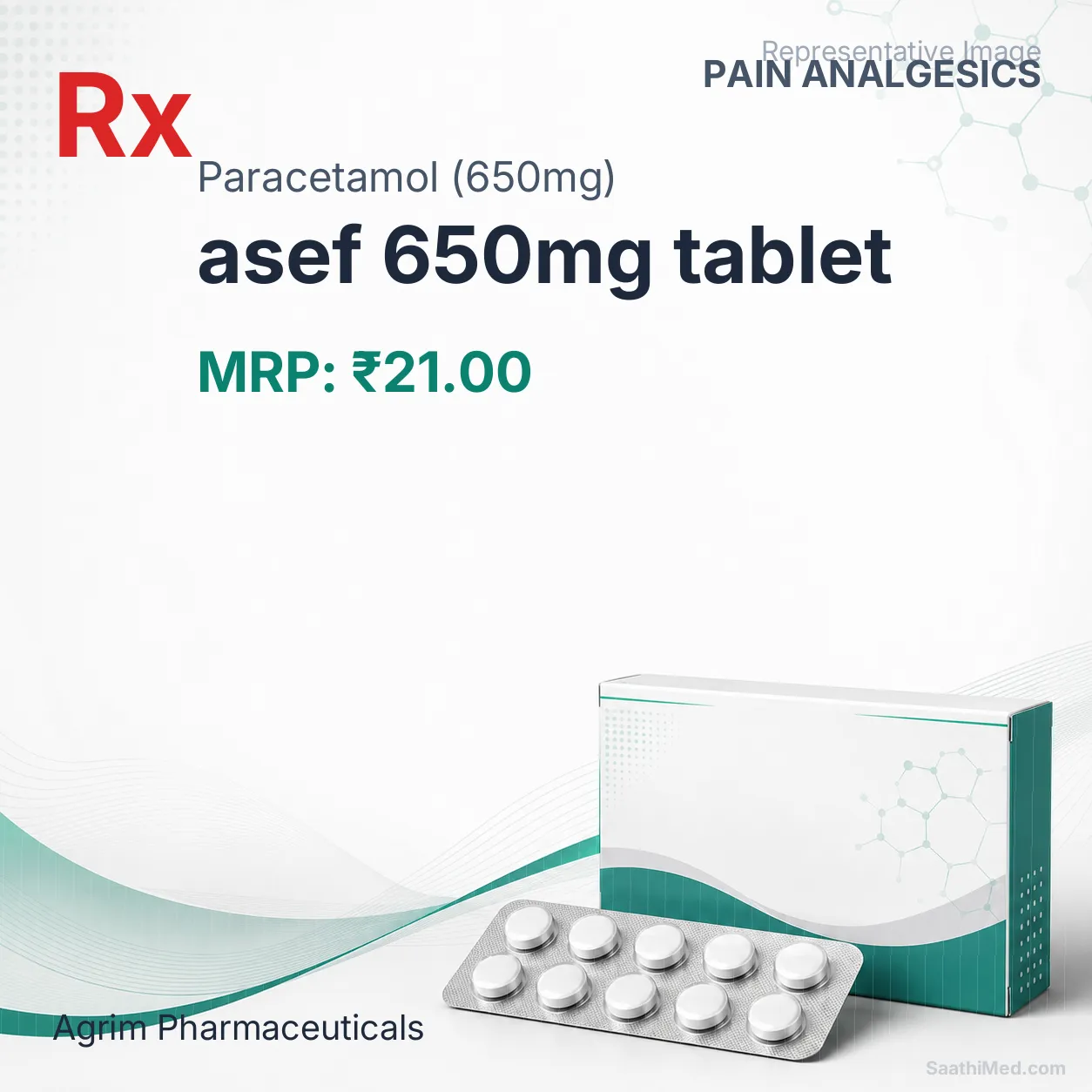 asef 650mg tablet Allopathy (Paracetamol (650mg)) - Uses in Hindi, Side Effects, Substitutes & Price in India