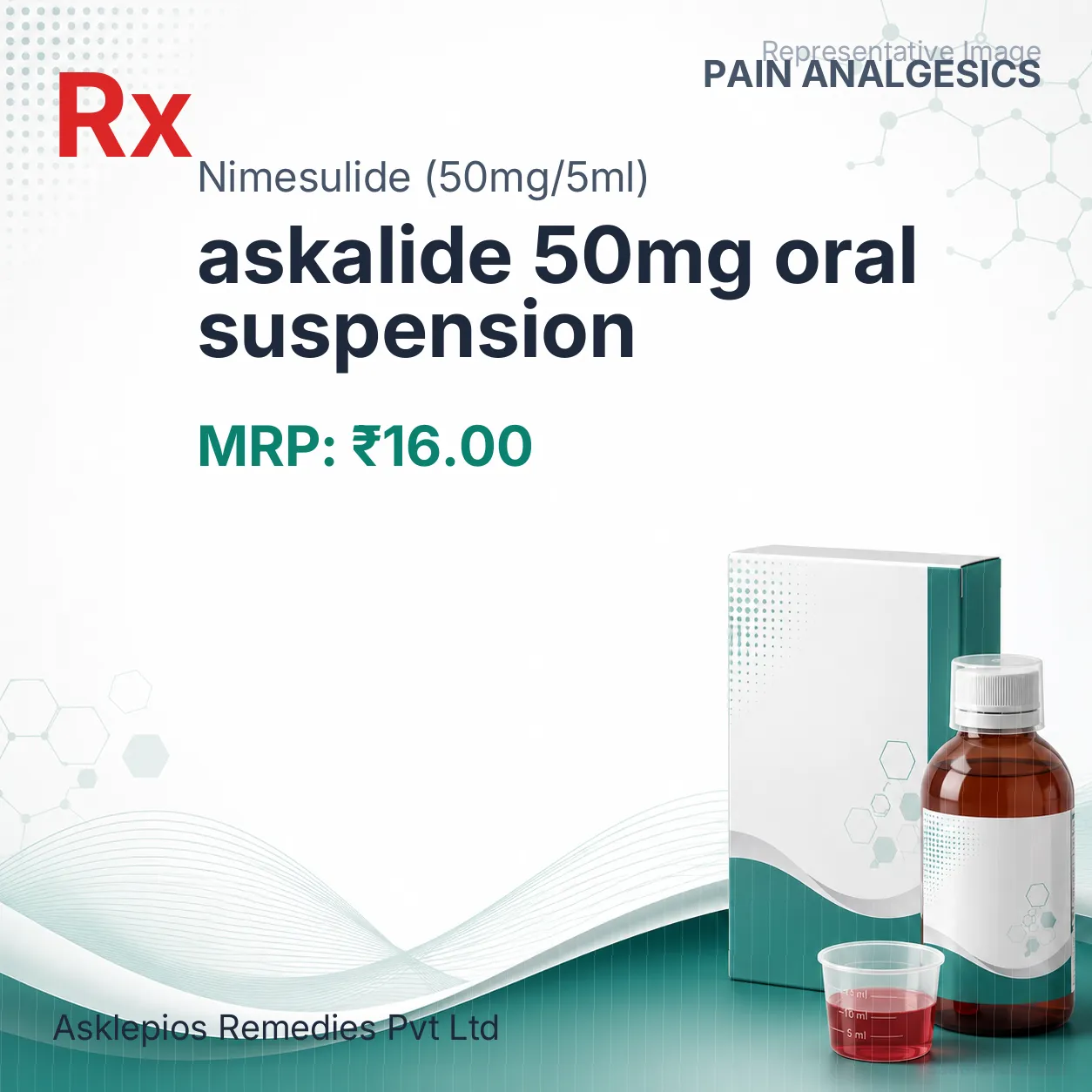 askalide 50mg oral suspension Allopathy (Nimesulide (50mg/5ml)) - Uses in Hindi, Side Effects, Substitutes & Price in India