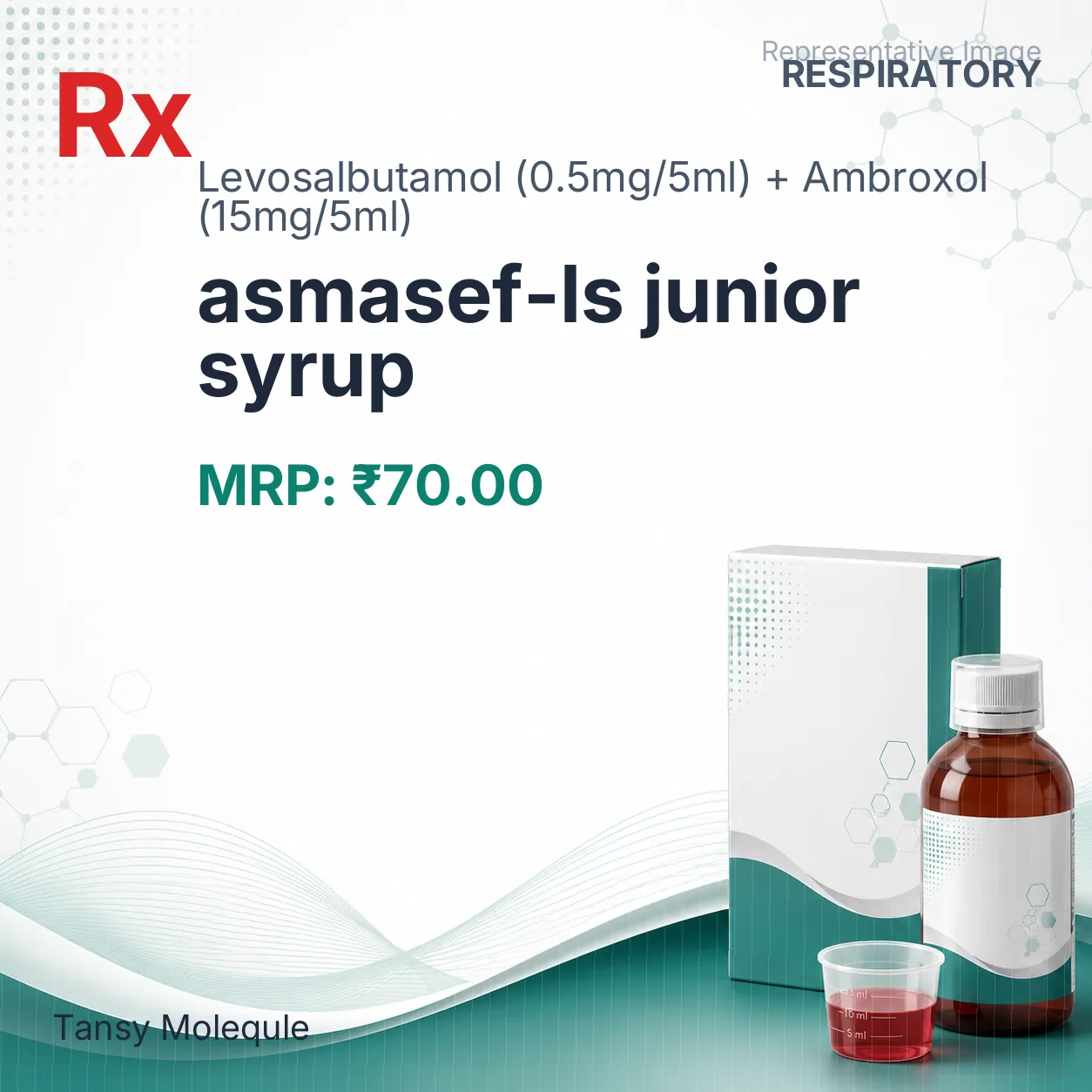 asmasef-ls junior syrup Allopathy (Levosalbutamol (0.5mg/5ml)) - Uses in Hindi, Side Effects, Substitutes & Price in India