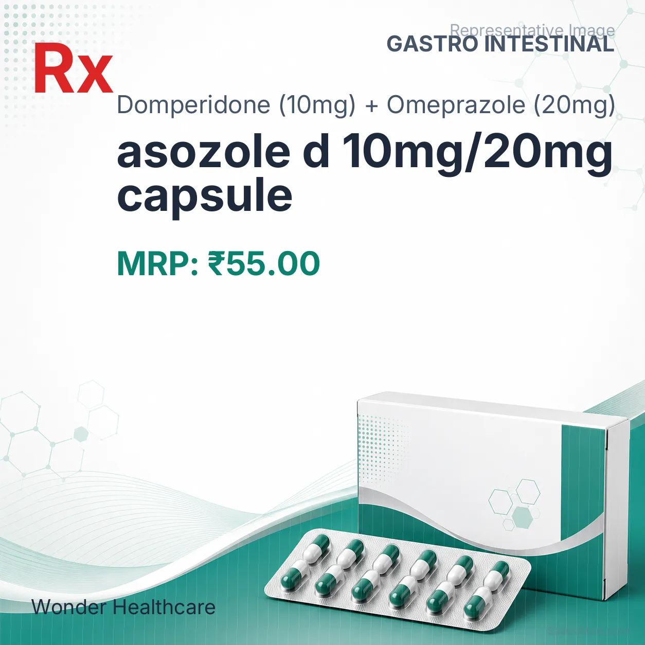 asozole d 10mg/20mg capsule Allopathy (Domperidone (10mg)) - Uses in Hindi, Side Effects, Substitutes & Price in India