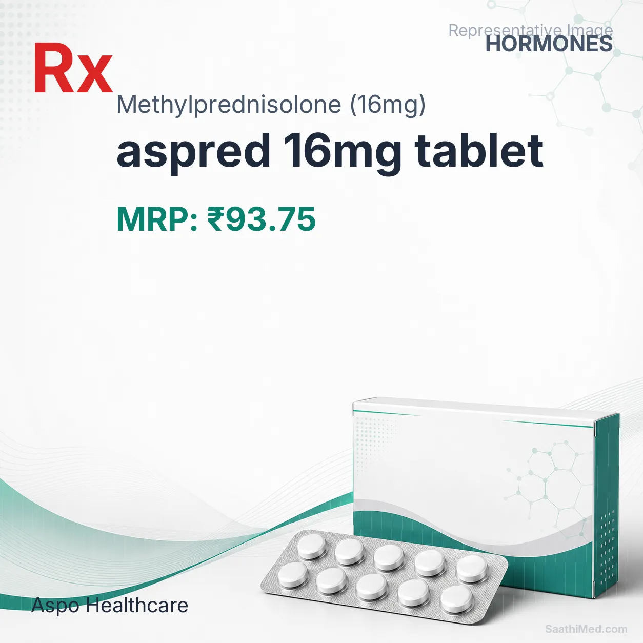 aspred 16mg tablet Allopathy (Methylprednisolone (16mg)) - Uses in Hindi, Side Effects, Substitutes & Price in India