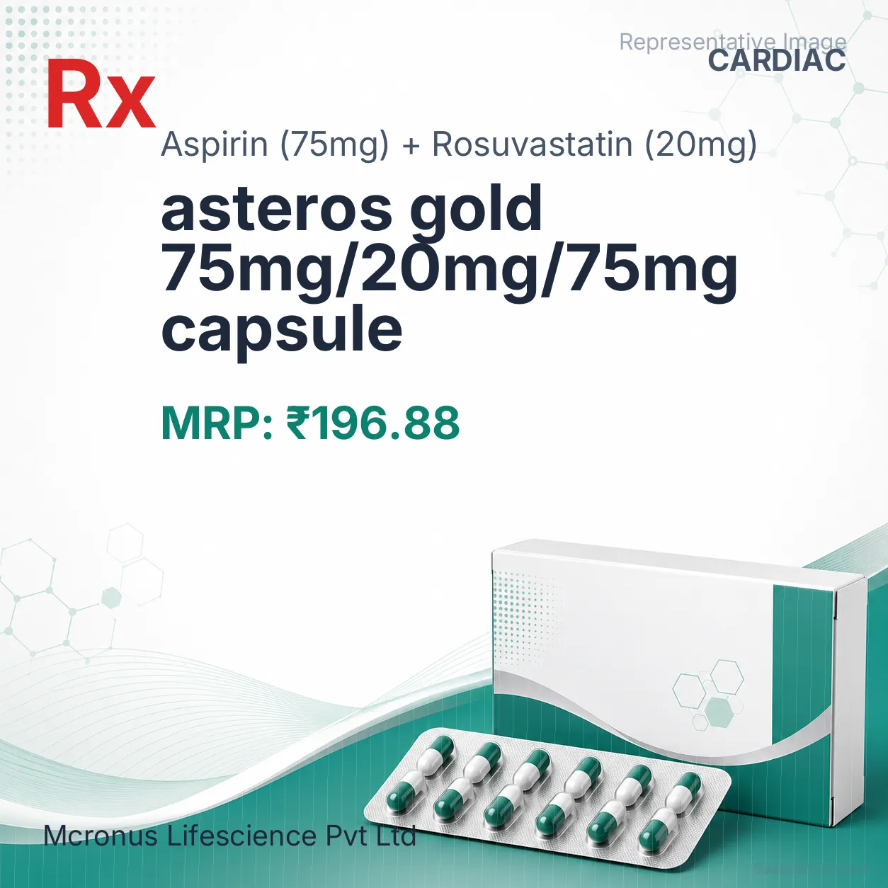 asteros gold 75mg/20mg/75mg capsule Allopathy (Aspirin (75mg)) - Uses in Hindi, Side Effects, Substitutes & Price in India