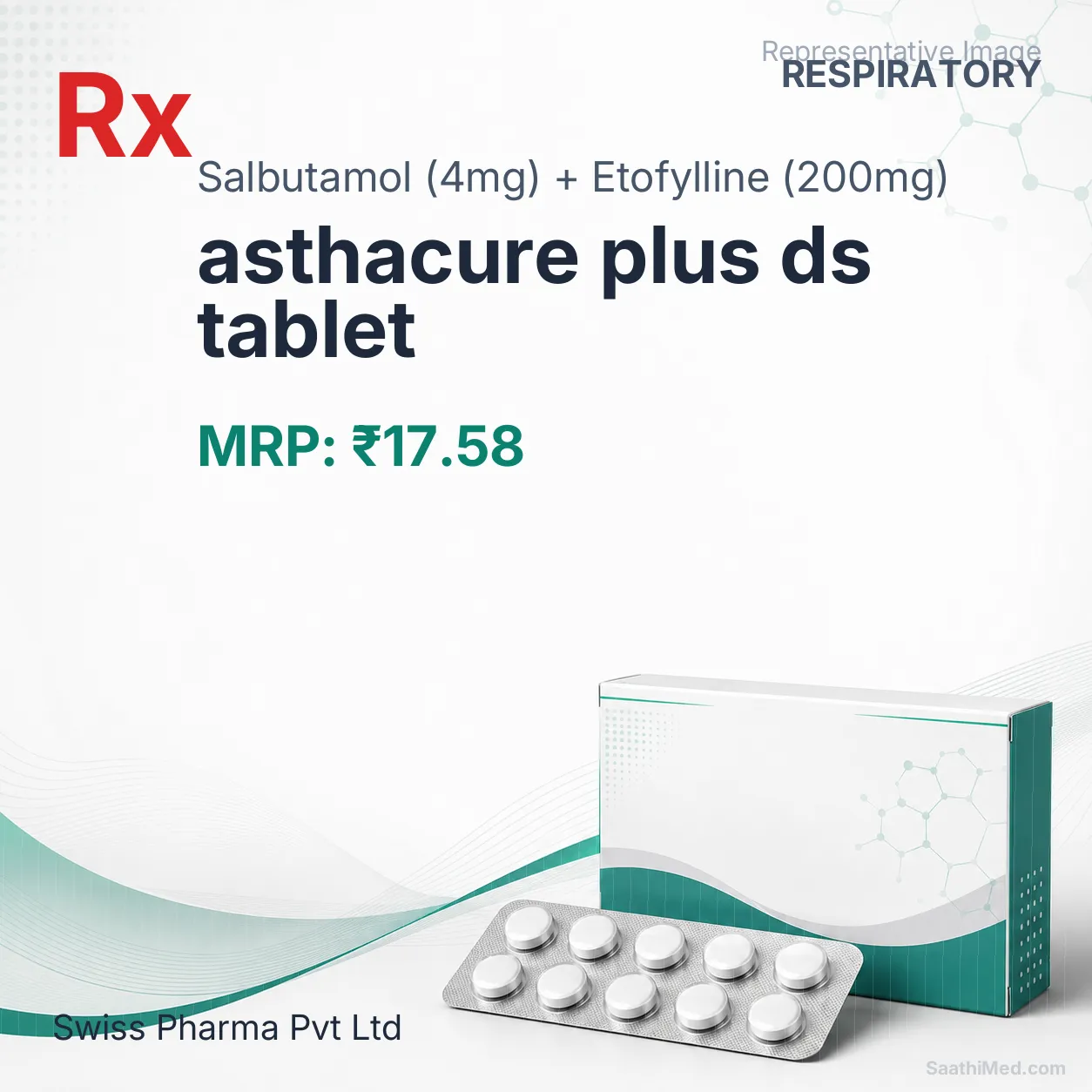 asthacure plus ds tablet Allopathy (Salbutamol (4mg)) - Uses in Hindi, Side Effects, Substitutes & Price in India