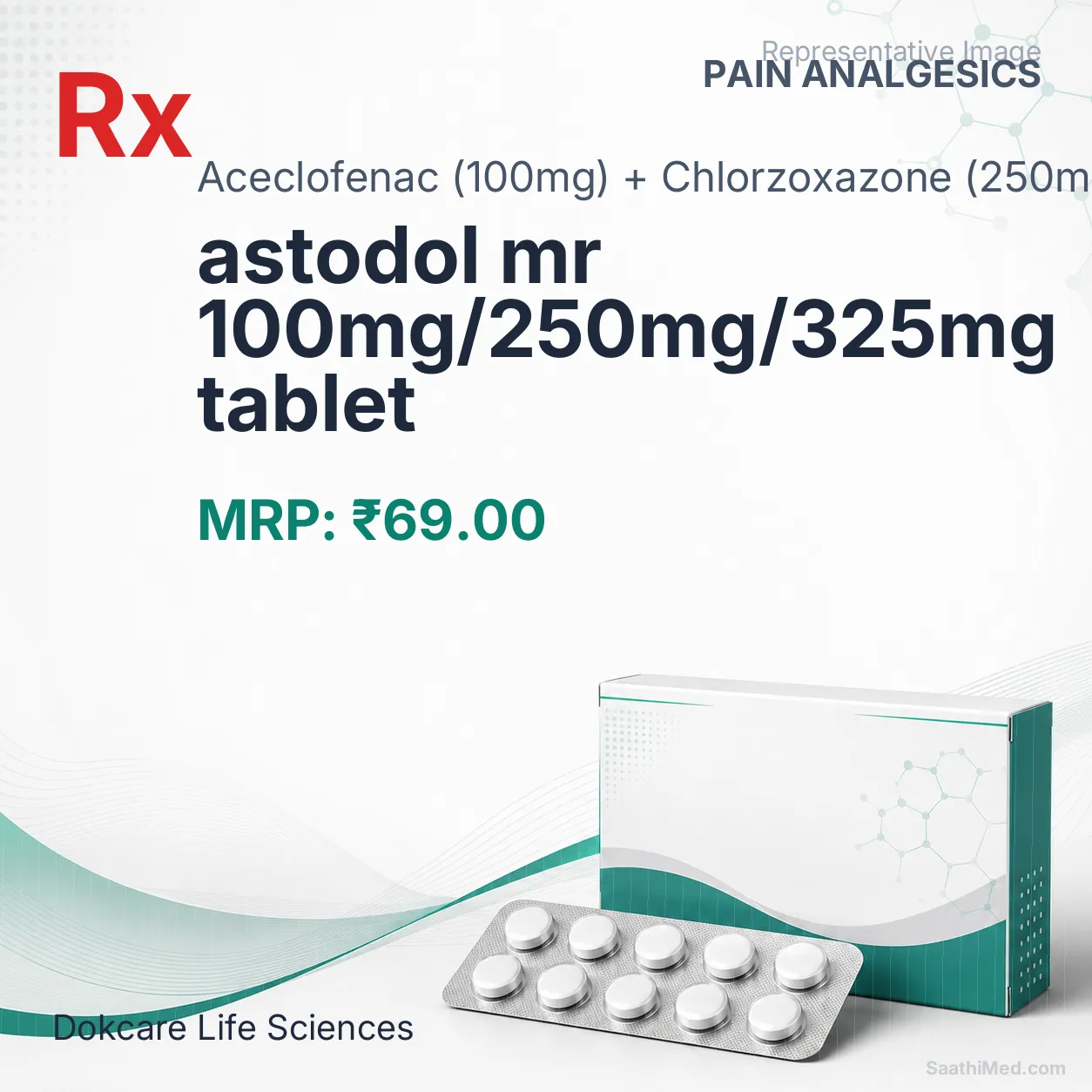 astodol mr 100mg/250mg/325mg tablet Allopathy (Aceclofenac (100mg)) - Uses in Hindi, Side Effects, Substitutes & Price in India