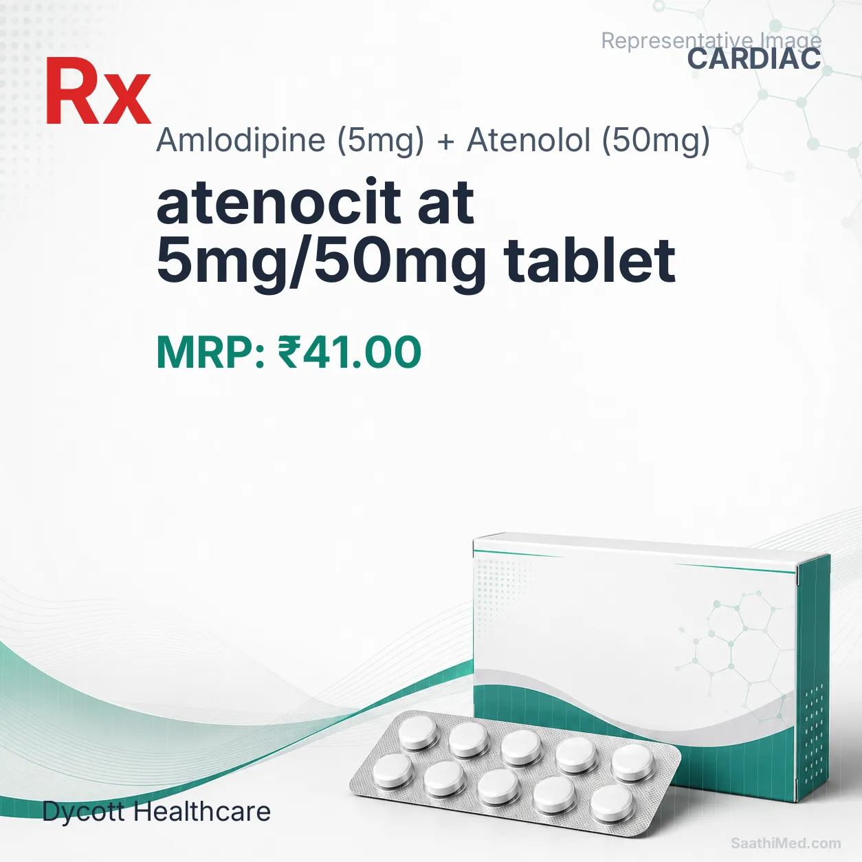 atenocit at 5mg/50mg tablet Allopathy (Amlodipine (5mg)) - Uses in Hindi, Side Effects, Substitutes & Price in India
