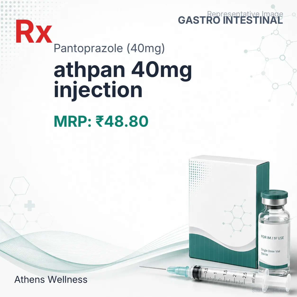 athpan 40mg injection Allopathy (Pantoprazole (40mg)) - Uses in Hindi, Side Effects, Substitutes & Price in India