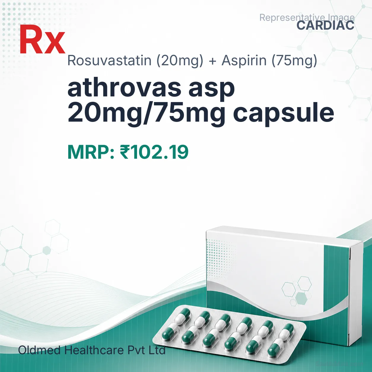 athrovas asp 20mg/75mg capsule Allopathy (Rosuvastatin (20mg)) - Uses in Hindi, Side Effects, Substitutes & Price in India