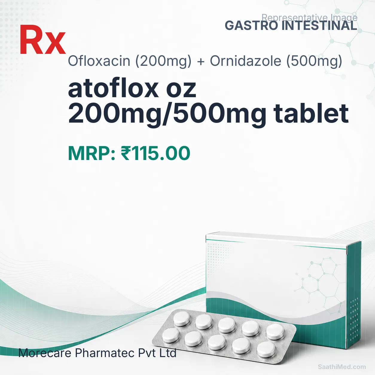 atoflox oz 200mg/500mg tablet Allopathy (Ofloxacin (200mg)) - Uses in Hindi, Side Effects, Substitutes & Price in India