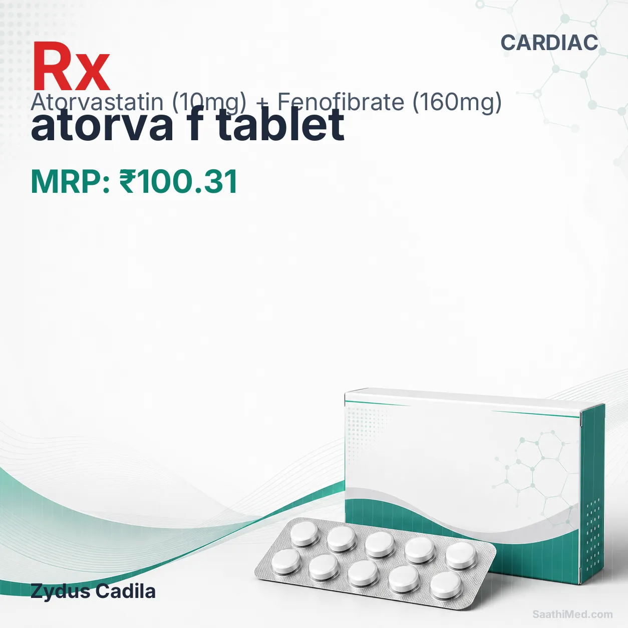 atorva f tablet Allopathy (Atorvastatin (10mg)) - Uses in Hindi, Side Effects, Substitutes & Price in India