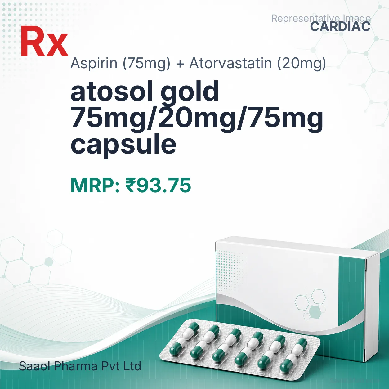 atosol gold 75mg/20mg/75mg capsule Allopathy (Aspirin (75mg)) - Uses in Hindi, Side Effects, Substitutes & Price in India