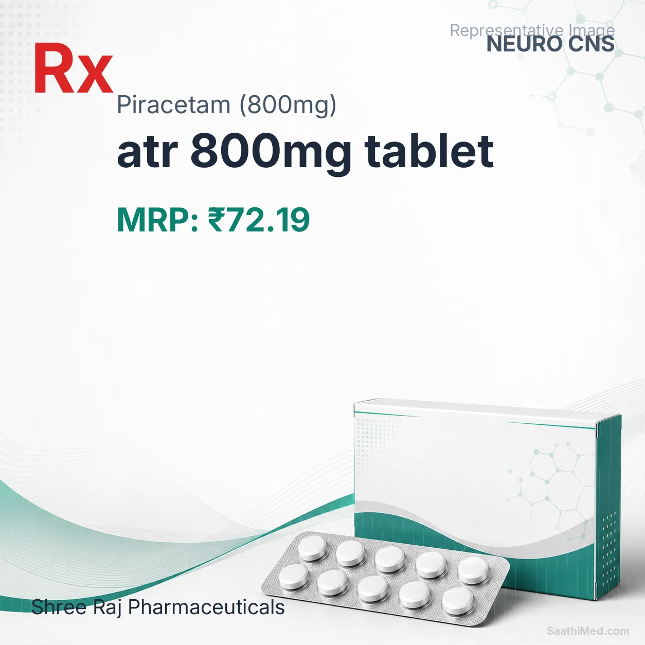 atr 800mg tablet Allopathy (Piracetam (800mg)) - Uses in Hindi, Side Effects, Substitutes & Price in India