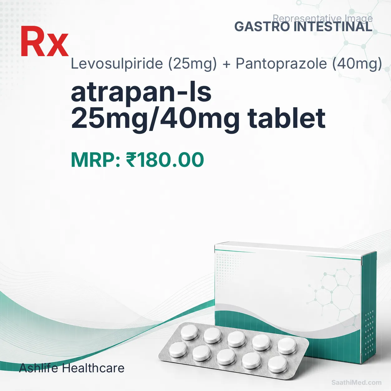 atrapan-ls 25mg/40mg tablet Allopathy (Levosulpiride (25mg)) - Uses in Hindi, Side Effects, Substitutes & Price in India