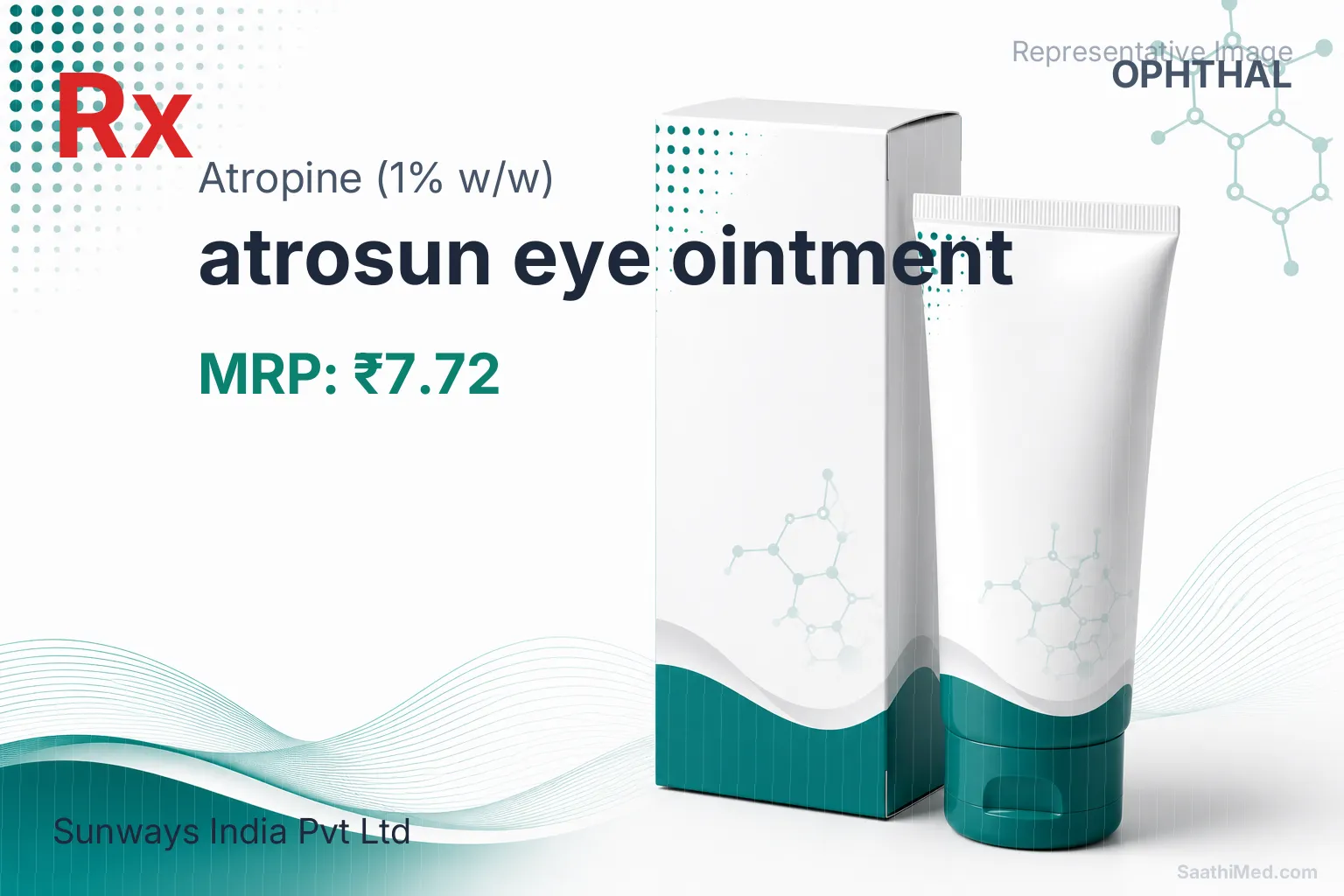 atrosun eye ointment Allopathy (Atropine (1% w/w)) - Uses in Hindi, Side Effects, Substitutes & Price in India