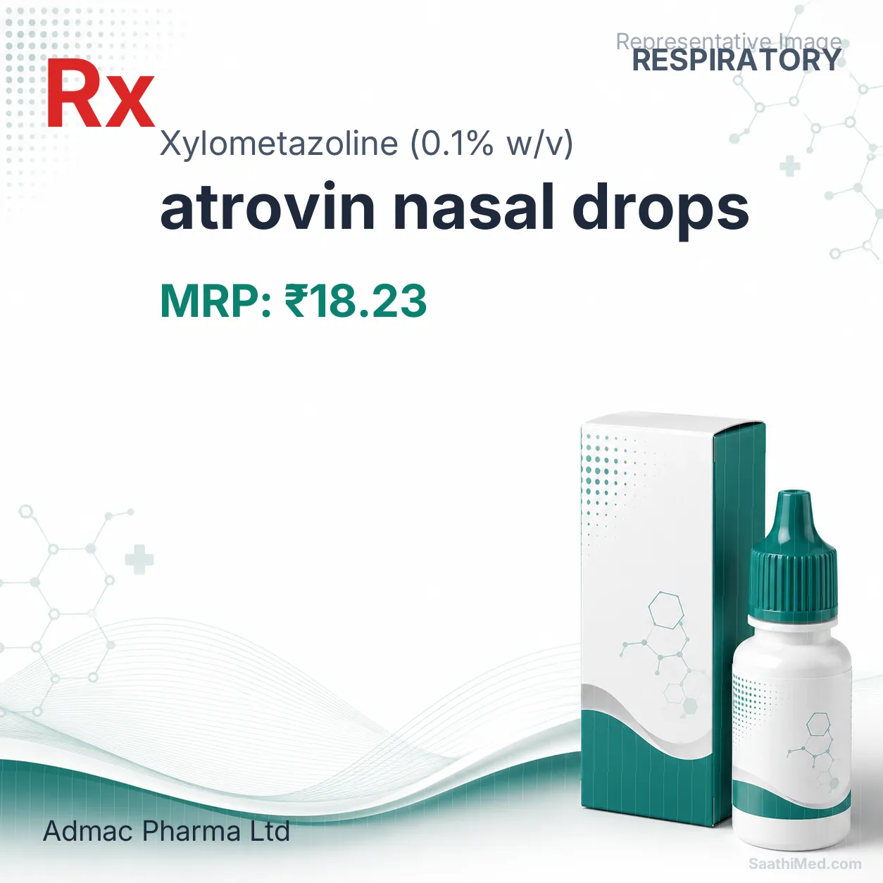 atrovin nasal drops Allopathy (Xylometazoline (0.1% w/v)) - Uses in Hindi, Side Effects, Substitutes & Price in India