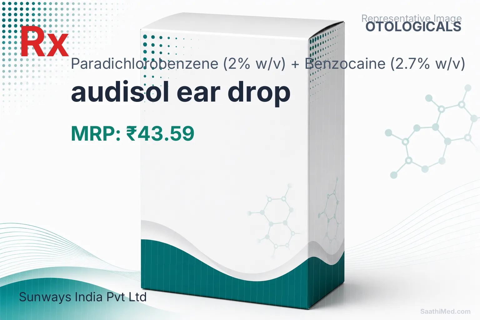 audisol ear drop Allopathy (Paradichlorobenzene (2% w/v)) - Uses in Hindi, Side Effects, Substitutes & Price in India