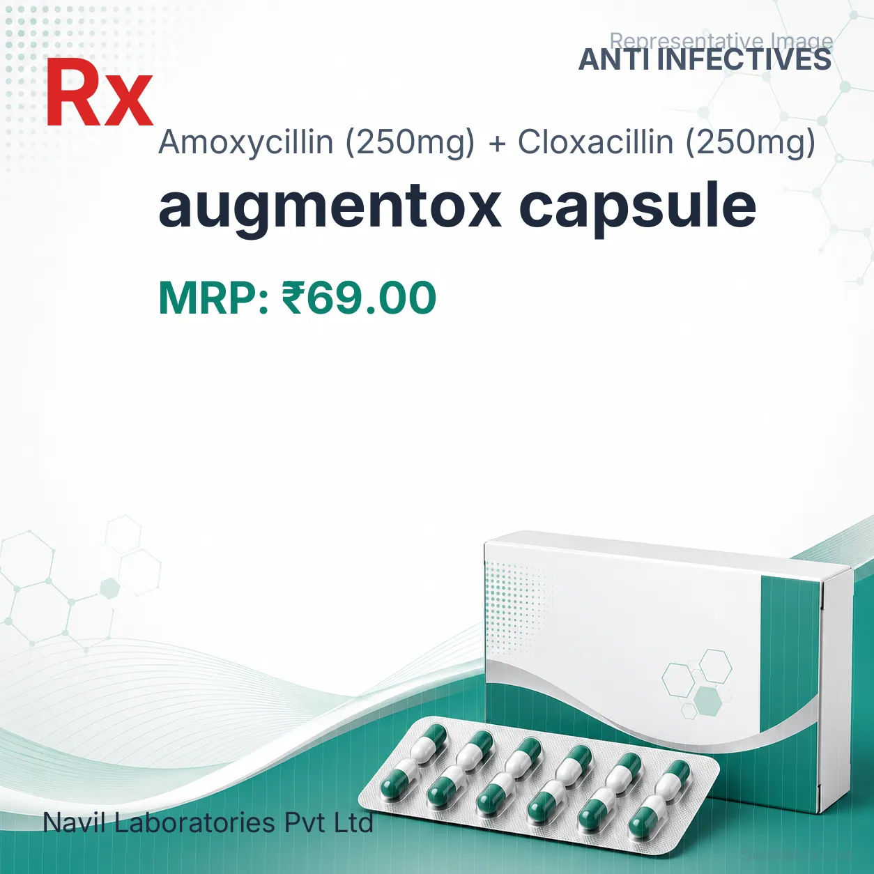 augmentox capsule - Amoxycillin (250mg) + Cloxacillin (250mg) medicine