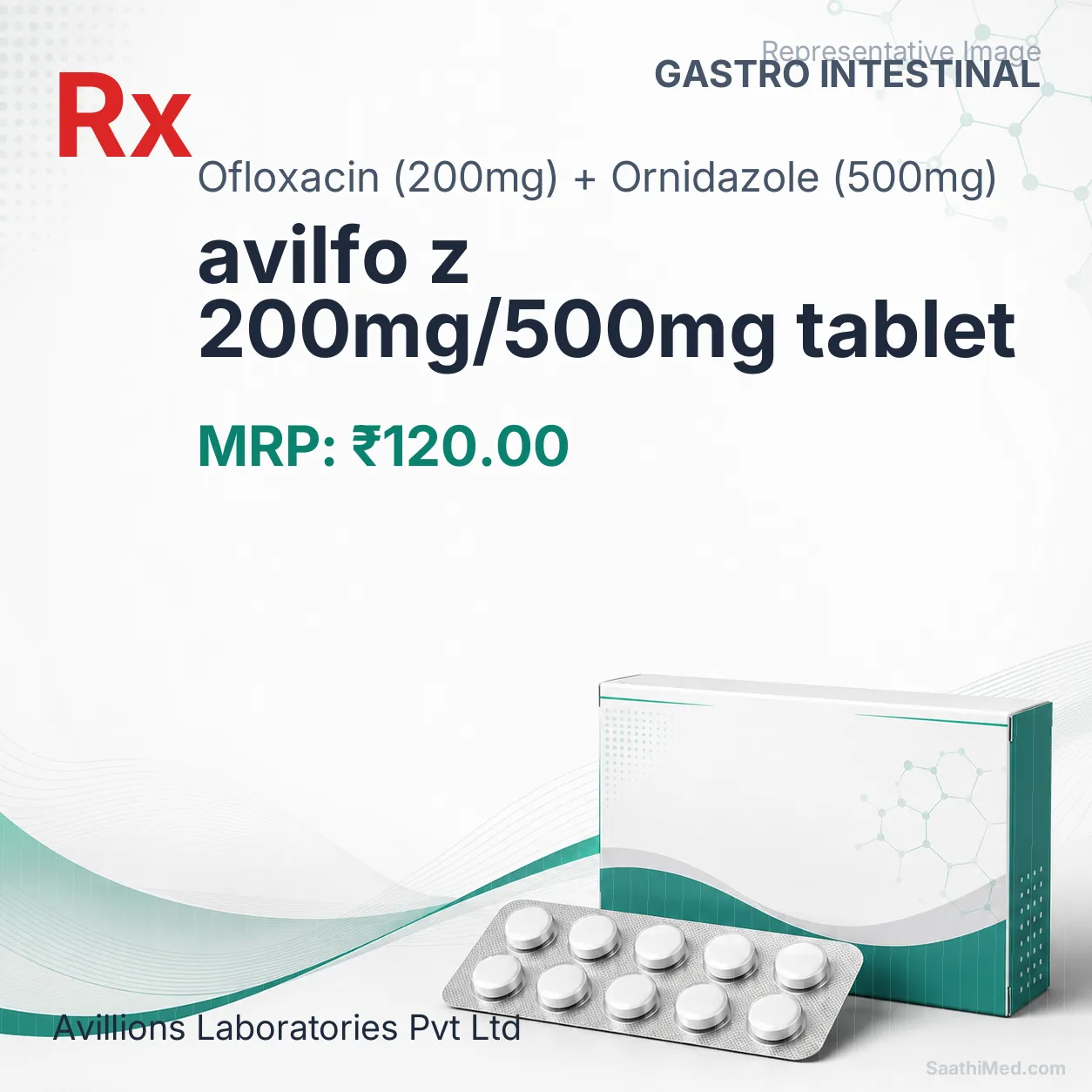 avilfo z 200mg/500mg tablet Allopathy (Ofloxacin (200mg)) - Uses in Hindi, Side Effects, Substitutes & Price in India