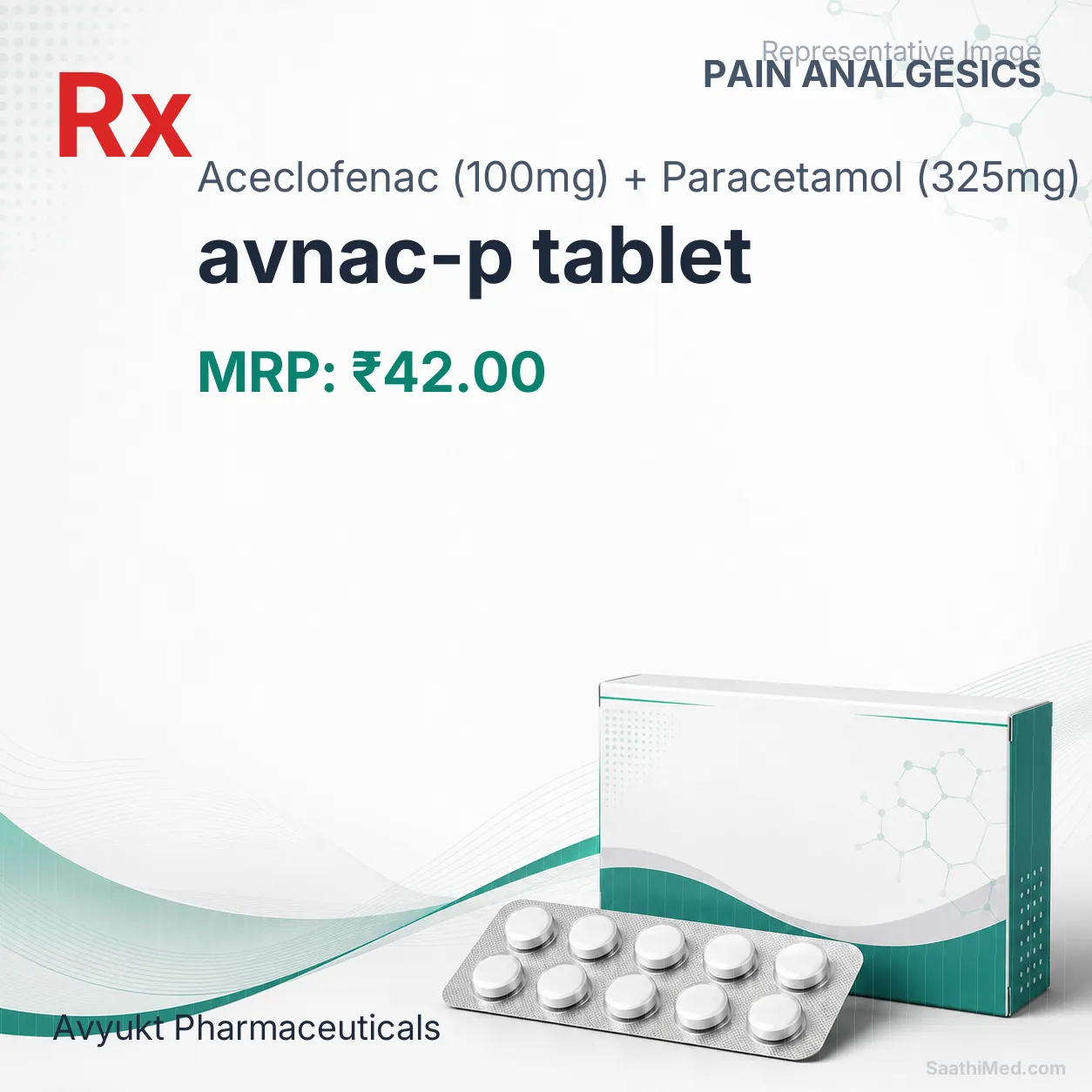 avnac-p tablet Allopathy (Aceclofenac (100mg)) - Uses in Hindi, Side Effects, Substitutes & Price in India
