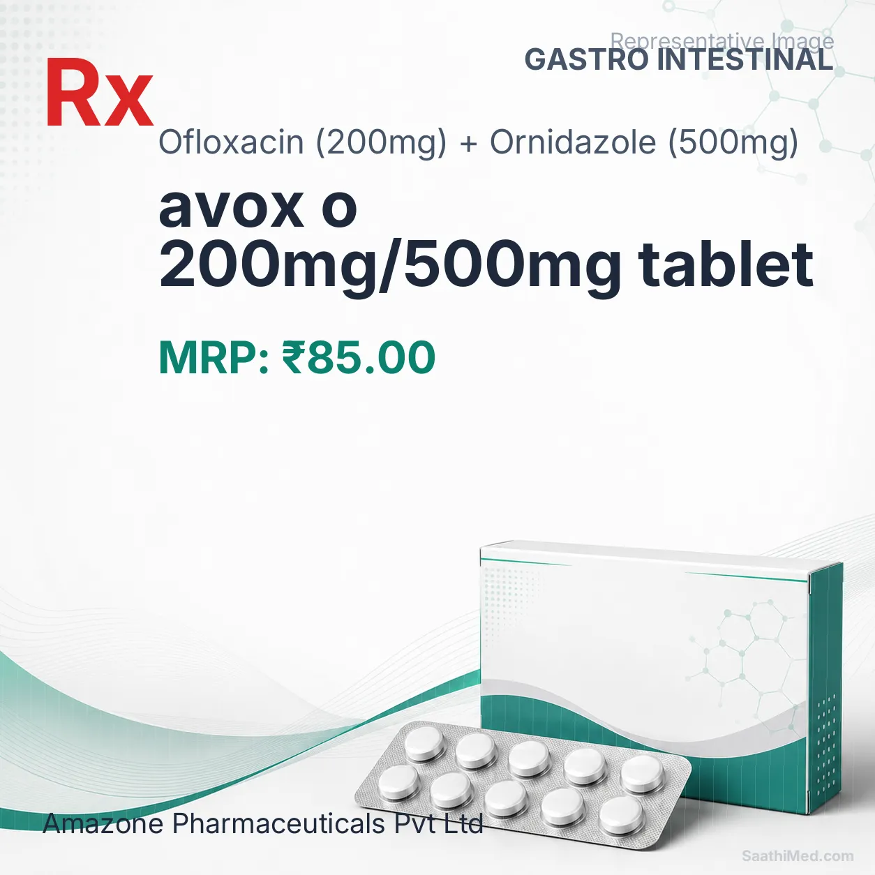 avox o 200mg/500mg tablet Allopathy (Ofloxacin (200mg)) - Uses in Hindi, Side Effects, Substitutes & Price in India
