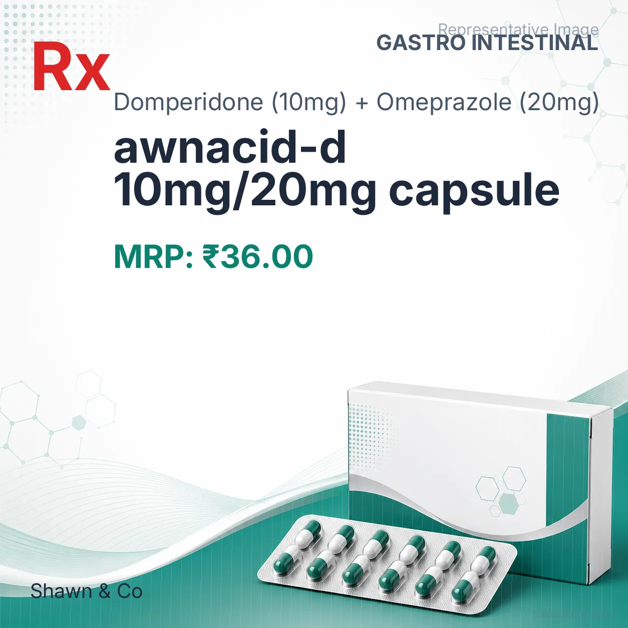 awnacid-d 10mg/20mg capsule Allopathy (Domperidone (10mg)) - Uses in Hindi, Side Effects, Substitutes & Price in India