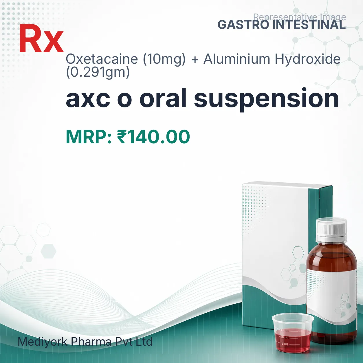 axc o oral suspension Allopathy (Oxetacaine (10mg)) - Uses in Hindi, Side Effects, Substitutes & Price in India