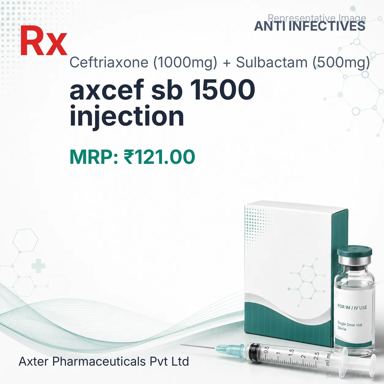 axcef sb 1500 injection Allopathy (Ceftriaxone (1000mg)) - Uses in Hindi, Side Effects, Substitutes & Price in India