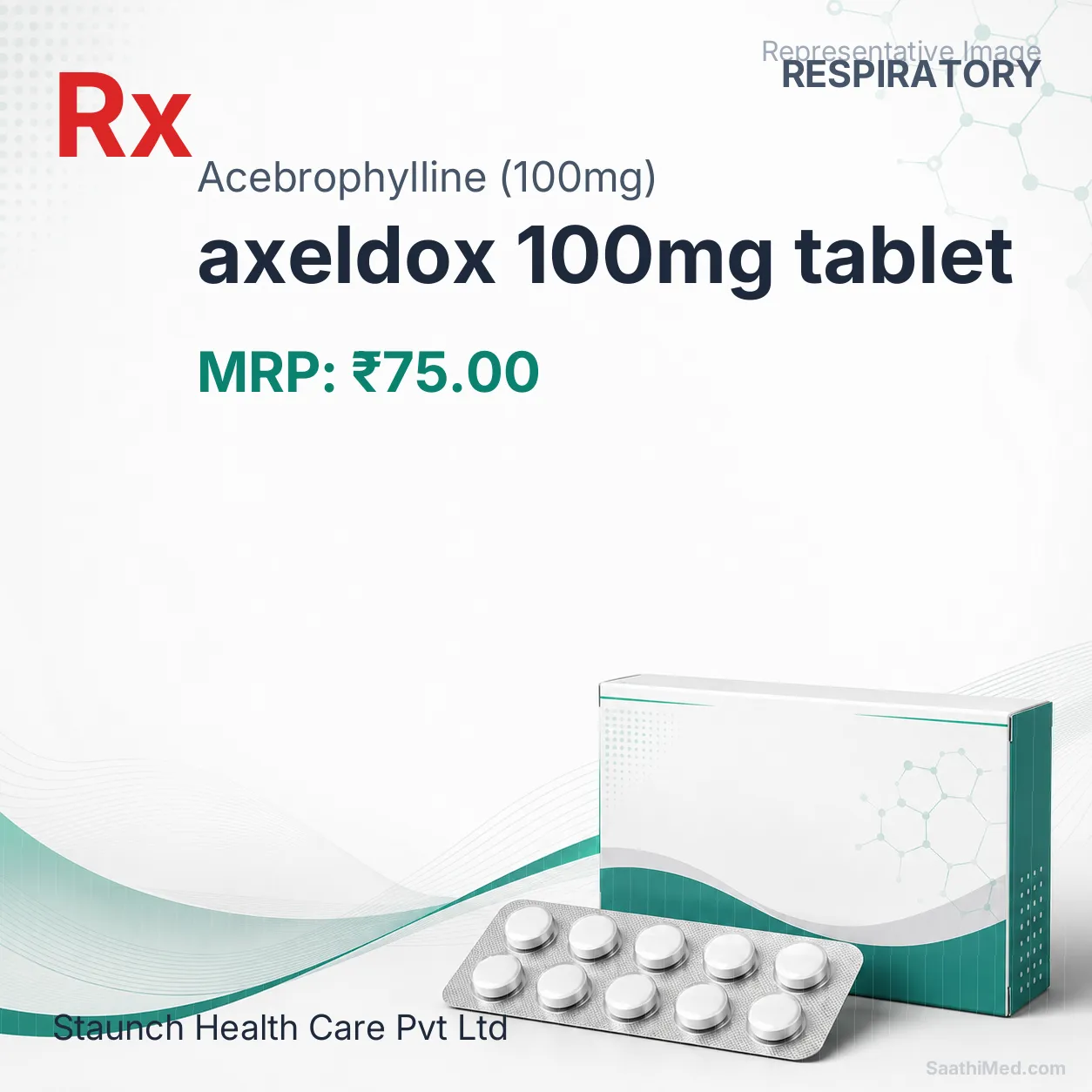 axeldox 100mg tablet Allopathy (Acebrophylline (100mg)) - Uses in Hindi, Side Effects, Substitutes & Price in India