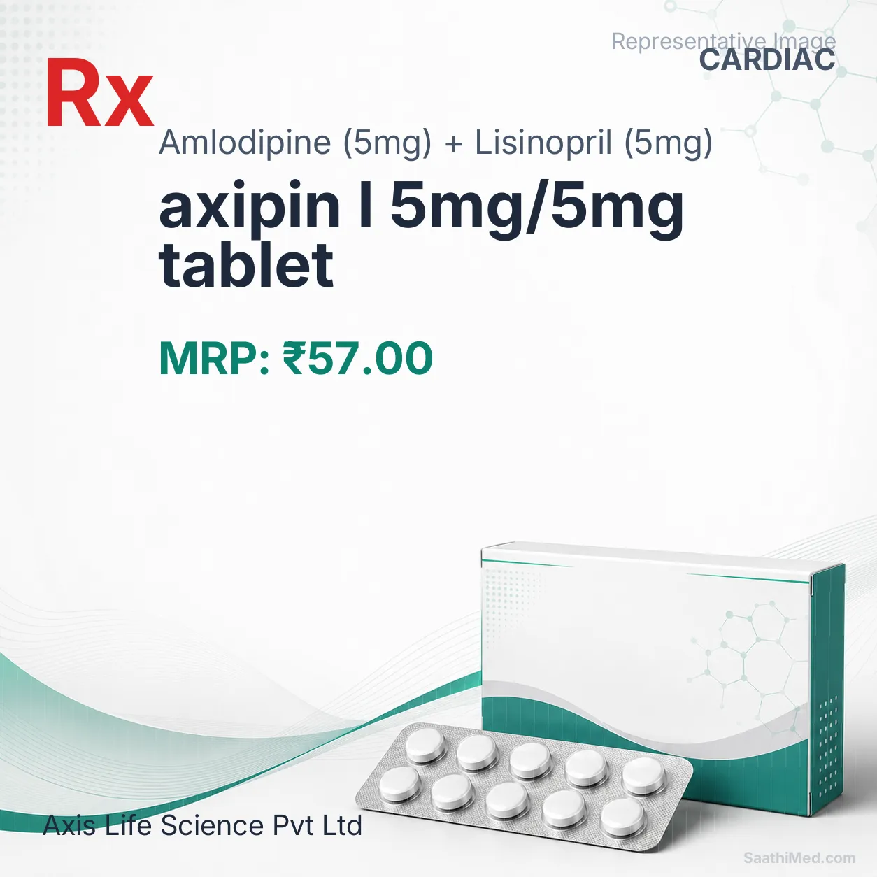 axipin l 5mg/5mg tablet Allopathy (Amlodipine (5mg)) - Uses in Hindi, Side Effects, Substitutes & Price in India