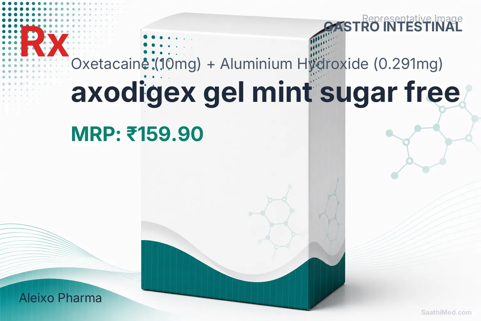 axodigex gel mint sugar free Allopathy (Oxetacaine (10mg)) - Uses in Hindi, Side Effects, Substitutes & Price in India