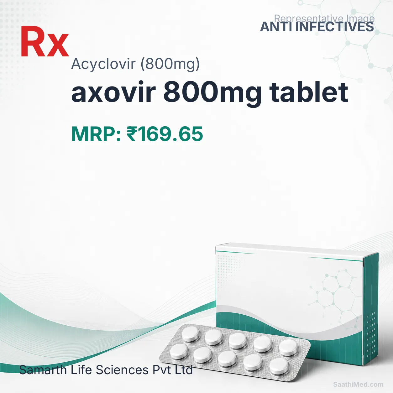 axovir 800mg tablet Allopathy (Acyclovir (800mg)) - Uses in Hindi, Side Effects, Substitutes & Price in India