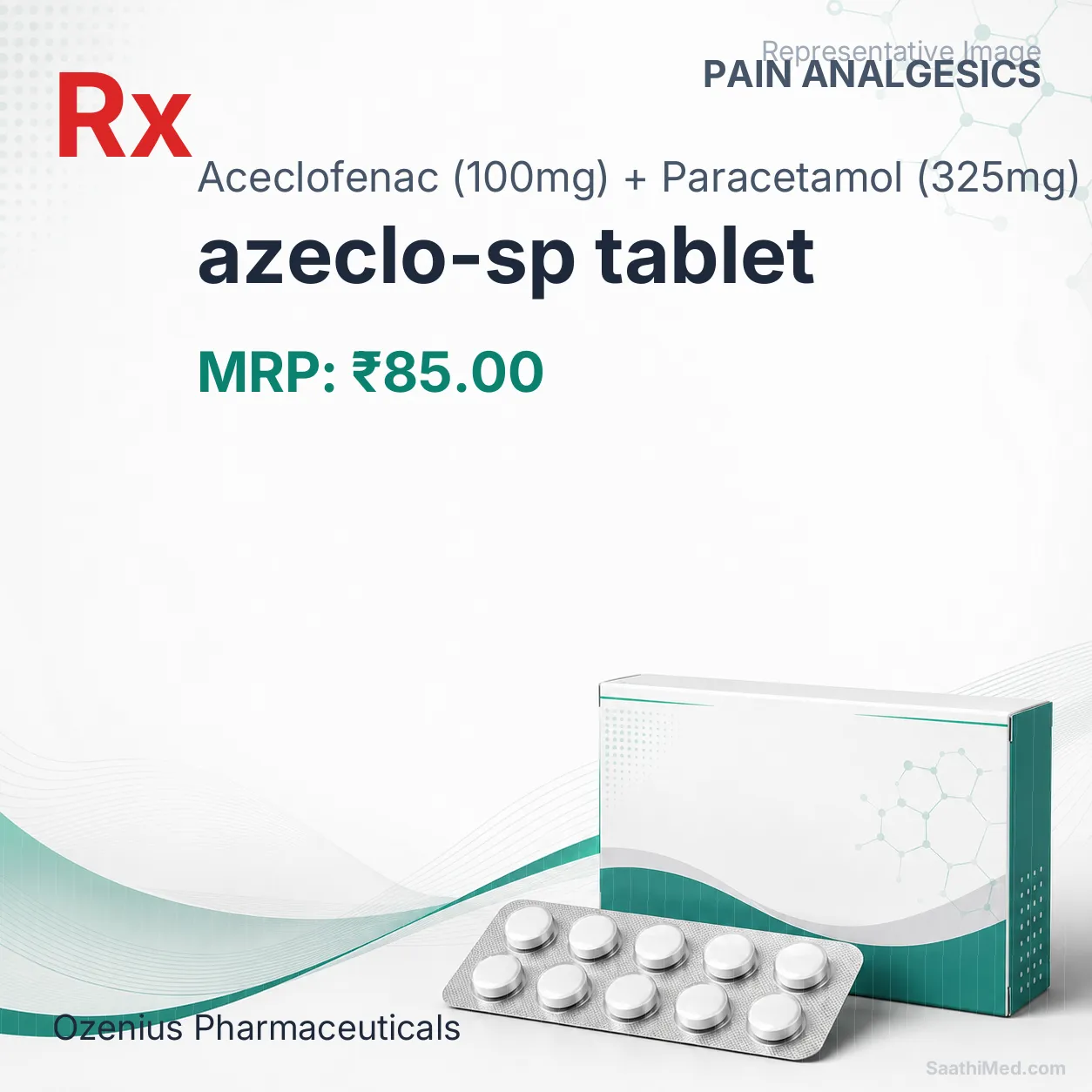 azeclo-sp tablet Allopathy (Aceclofenac (100mg)) - Uses in Hindi, Side Effects, Substitutes & Price in India