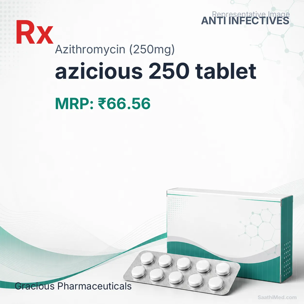 azicious 250 tablet - Azithromycin (250mg) medicine