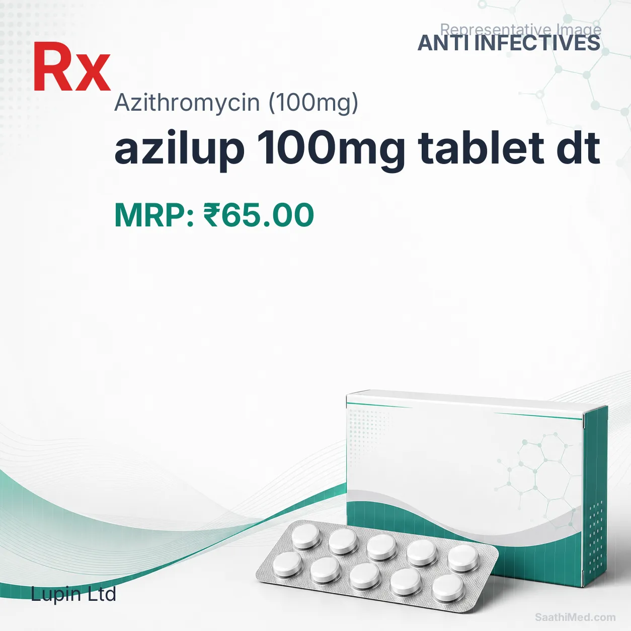 azilup 100mg tablet dt Allopathy (Azithromycin (100mg)) - Uses in Hindi, Side Effects, Substitutes & Price in India