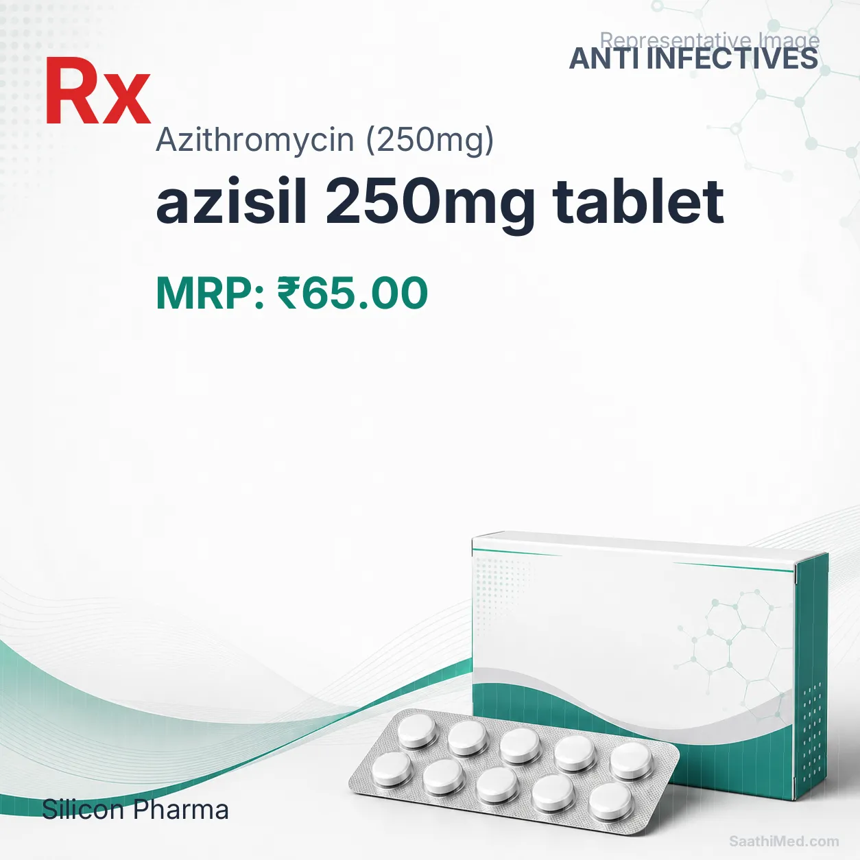 azisil 250mg tablet Allopathy (Azithromycin (250mg)) - Uses in Hindi, Side Effects, Substitutes & Price in India