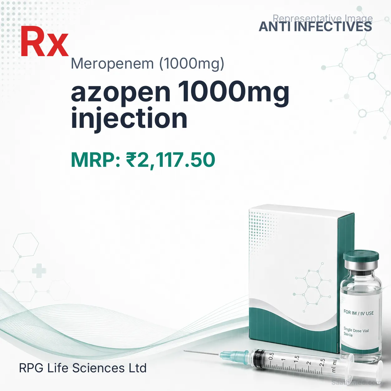 azopen 1000mg injection Allopathy (Meropenem (1000mg)) - Uses in Hindi, Side Effects, Substitutes & Price in India